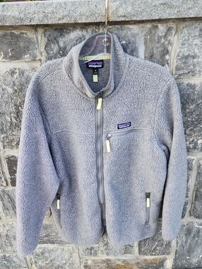 Patagonia Style 22795 Retro Pile Fleece Jacket In Salt Gray sz XL